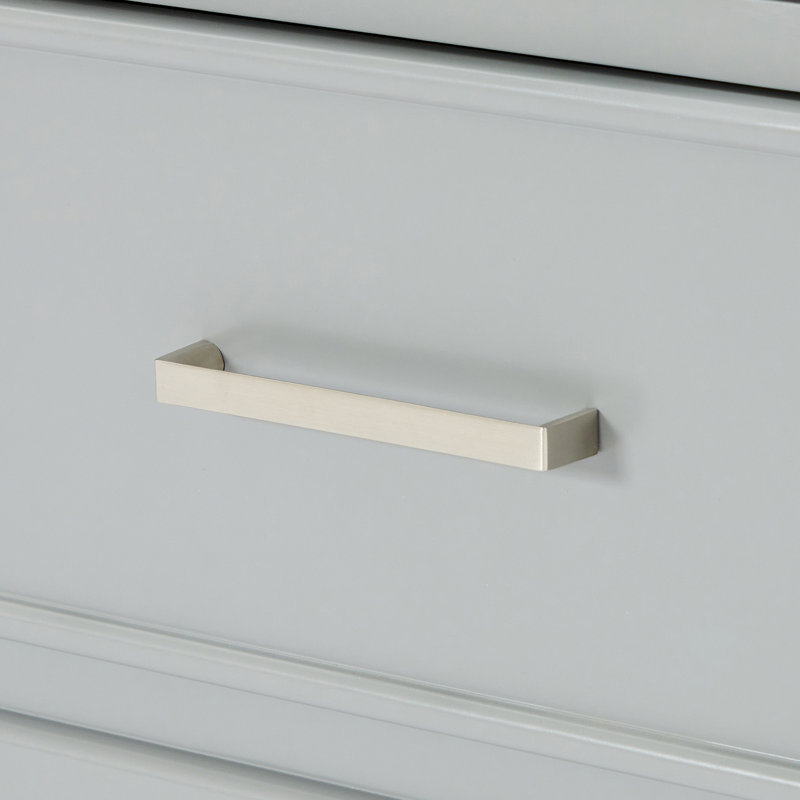 Meuble-lavabo simple avec plateau Abshire 37, Gris, Marbre de Carrare italien