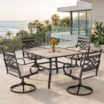 Horwich 4 - Person Patio Dining Set with Rectangular Table