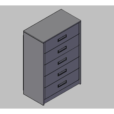 Modern MDF Wood Commode with 5 Drawers, Storage Furniture for Bedroom and Living Room, Large Storage Capacity, Integrated Handles, Multifunctional Nightstand
