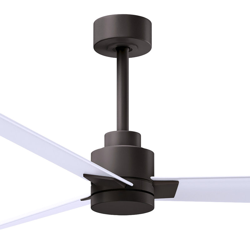Ventilateur de plafond Alessandra, Blanc mat, Bronze texturé
