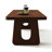 Nut-brown Rectangular Solid Wood Dining Table-966397284
