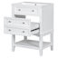 24" Bathroom Vanity With Sink, Bathroom Storage Cabinet With Drawer And Open Shelf, Solid Wood Frame