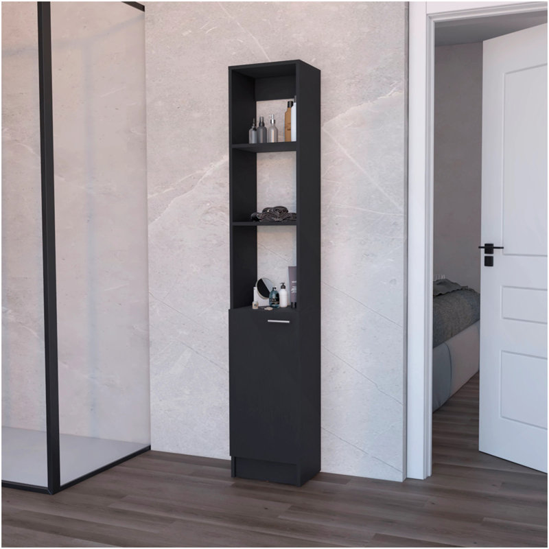 Armoire à linge 1 porte Wenge, Wengé