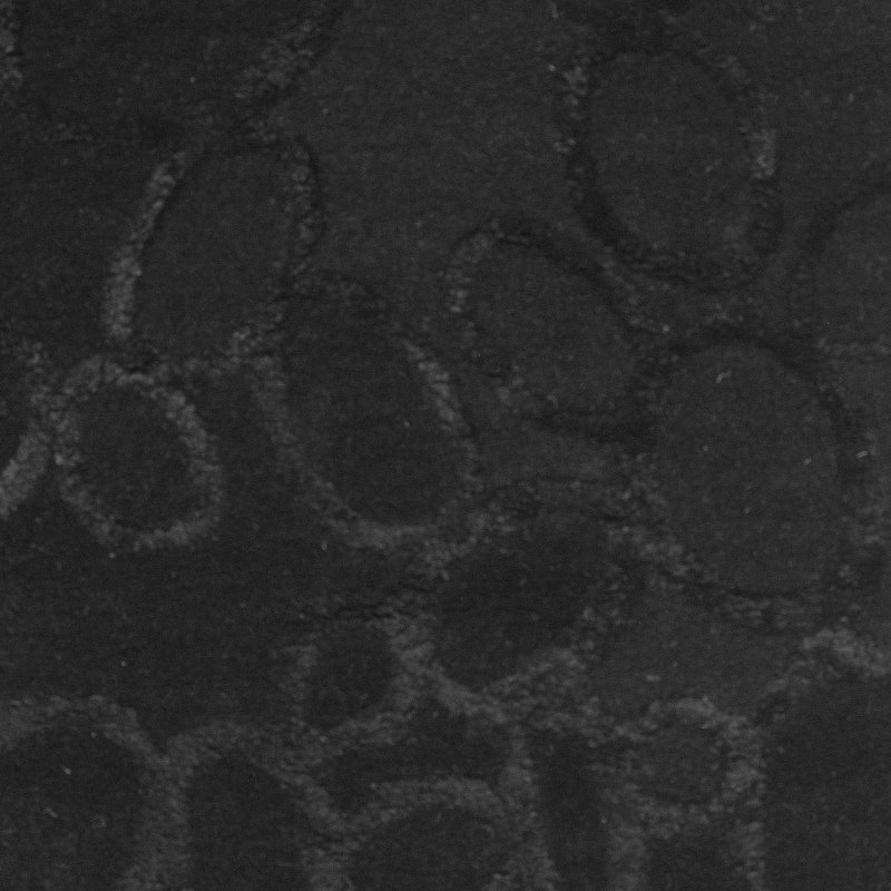 Tapis en laine, coton et viscose noir à motif géométrique touffeté à la main Candelo, Rectangle 7 pi 6 po x 9 pi 6 po