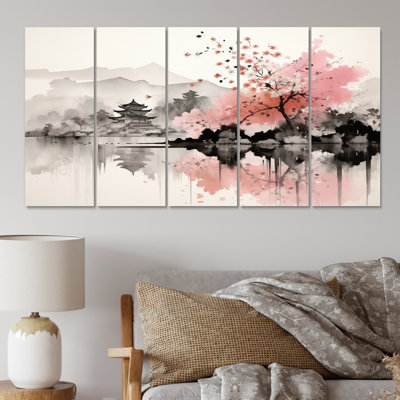 Talmont " Asian Art Sumi Lake III " 5 - Pieces