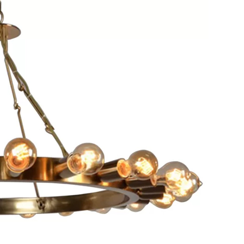 Lustre de roue de wagon de style bougie 22 lumières Westbury Park