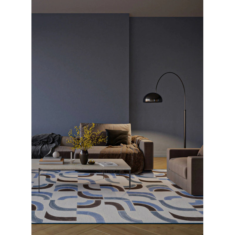 Esteve Washable Abstract Indoor Rug, Rectangle 7' x 9'