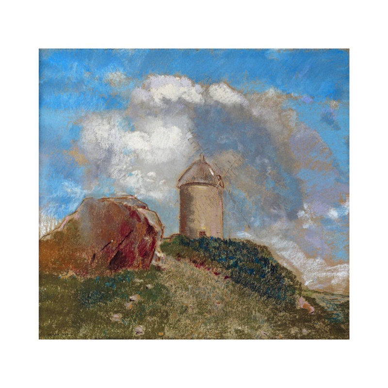 «Le Moulin a Vent» par Odilon Redon - Estampe numérique, H 32 po x l 40 po