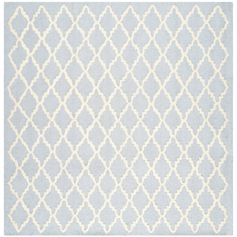 Square Geometric Wool Hand Woven 183cm X 183cm Area Rug