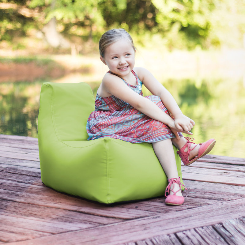 Juniper Jr Outdoor Kids Bean Bag Chair/ Childrens Garden Chair, Lime Sunbrella
