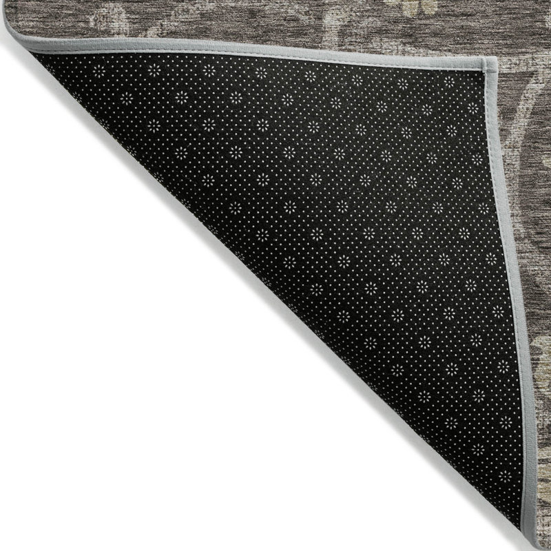 Tapis beige lavable 10 pi x 14 pi intérieur / extérieur floral