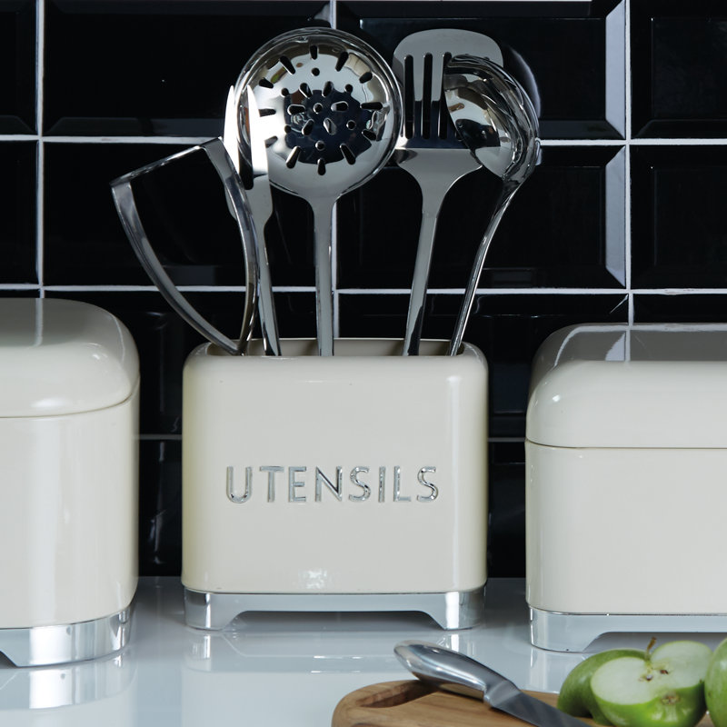Lovello Utensil Holder, Cream