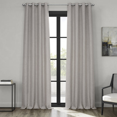 Oneridge Room-Darkening Faux Linen Curtains