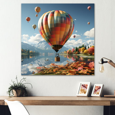 «A Fantasy Art Représentation of Hot Air Balloon I», reproduction sur toile