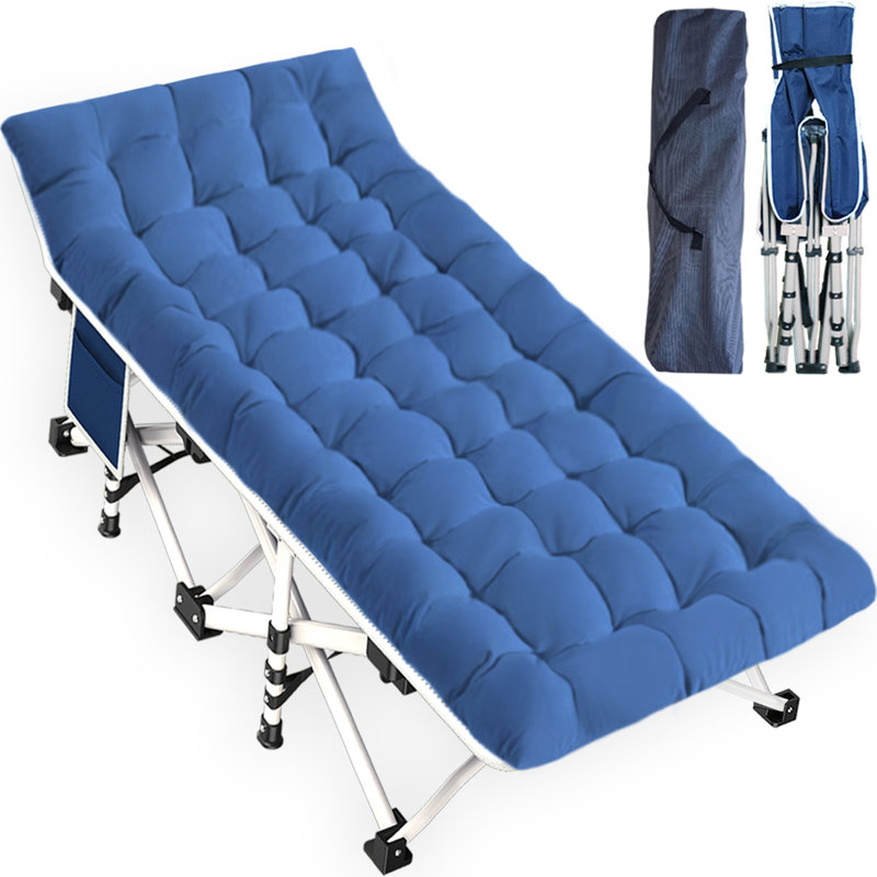 Lit de camping avec lit de bébé confortable pour le camping, Bleu