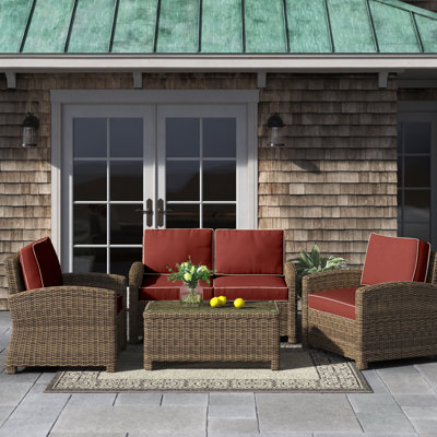 4 - Person Patio Conversation Set with Cushions