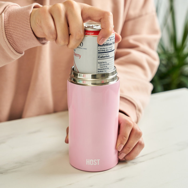 Stay-Chill Slim Can Cooler, 6" H x 3" W x 3" D, Pink
