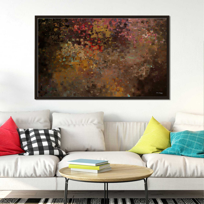 " Elemental " by Mark Lawrence, 51.5" H x 31.5" W x 2" D, Espresso Floater Frame