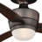 Pelham 44 in. Copper Bronze Indoor Low Profile Flush Mount Contemporary Ceiling Fan with Dark Espresso Blades, Dimmable LED Light Kit and Remote Control Included, 6 Speeds, Energy Efficient DC Motor-428761956