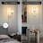 Set of 2 Crystal Wall Sconces, Dimmable Plug-in Wall Lights with Crystal Shade-1354437502