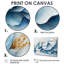 «Ocean Blue Delicate Floral Petals I», art mural fleurs abstraites-1255254644-1255254642-1255254648