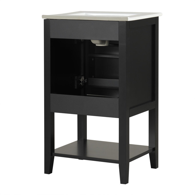 20-Inch Bathroom Vanity, Black