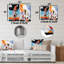De Stijl Geyser Horizon - ensemble de 2 reproductions d'art abstrait en métal-890683766