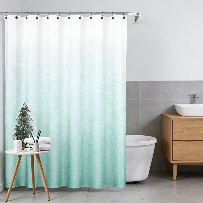 Rideau de douche Waffle Weave, Sarcelle