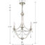 Lustre empire à 3 lumières de style bougie avec accents perlés Braden-535394324-501653024-501653031