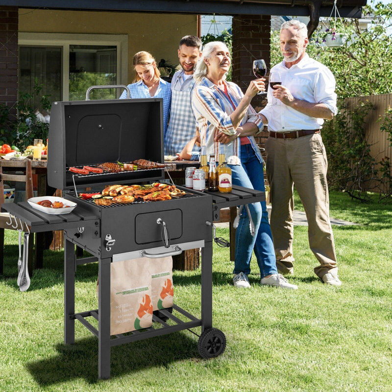 Costway 128cm W Barrel Charcoal Grill