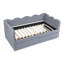 Full Size Cozy Gingham Daybed With Two Storage Drawers, With USB Port And Adorable Wave Shaped, Linen Fabric-1329669756-1329669757