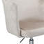 Chaise de bureau pivotante champagne et chrome