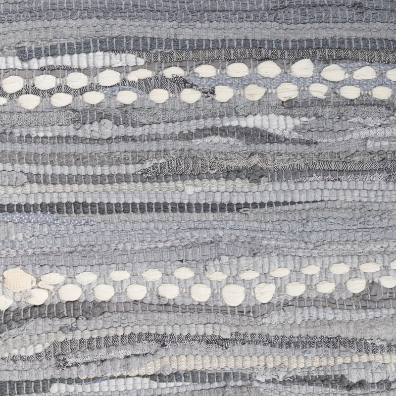 Chindi Renova, recycled materials Rug, Rectangular 110 x 60cm, Grey/Brown/Blue