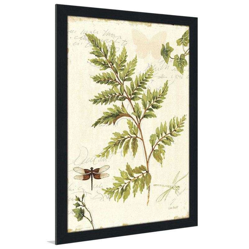 Ivies and Ferns I Crop - Peinture, L 27,5 po x H 39,5 po, Cadre noir