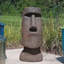 Statue de tête de l'île de Pâques de 35,6 po de hauteur - décoration emblématique Moai pour la cour de jardin