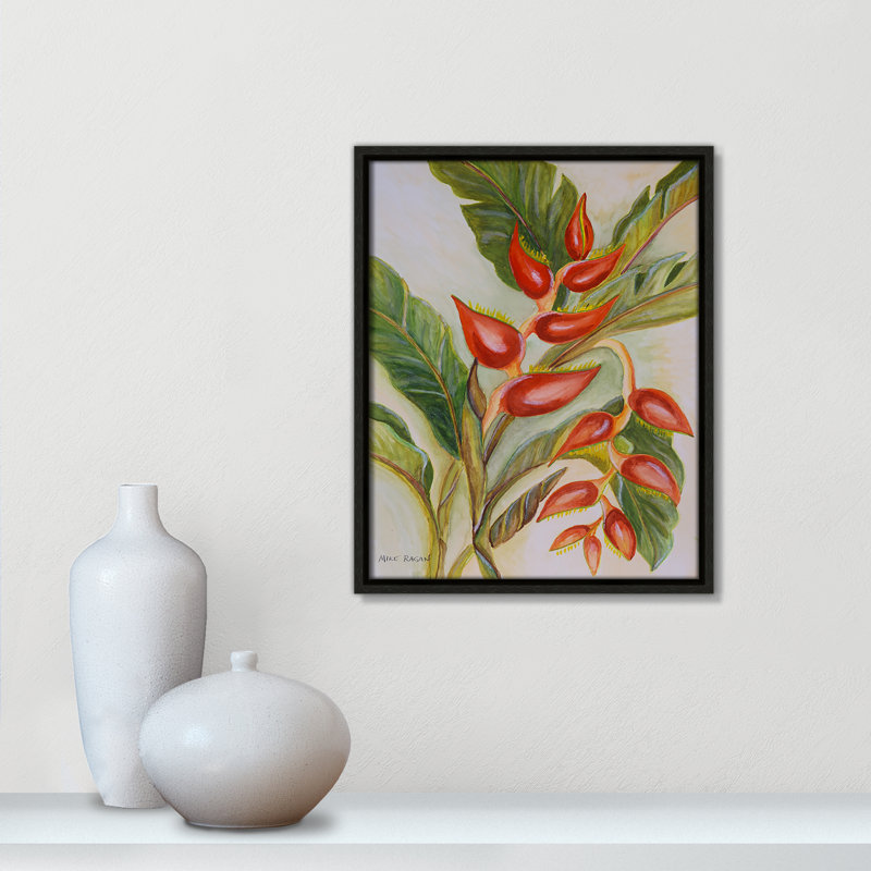 Imprimé Heliconia par Mike Ragan pour , Espresso, H 15,5 po x l 12,5 po