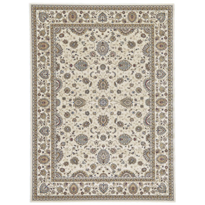 Oriental Area Rug in Cream