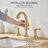 Widespread Bathroom Faucet 3 Hole, 2-Handle Bathroom Sink Faucet With Drain Assembly And Supply Lines-126230641