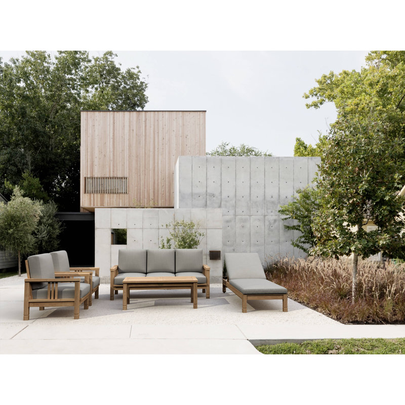 South Bay Outdoor 5 - Piece Teak Conversation Set