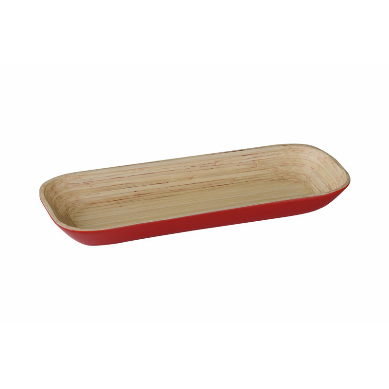 17 Stories Griselda Wood Tray, Red