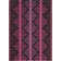 Haysville Reversible Handwoven Black Striped, Zig-Zag on Pink Wool/Cotton Blend Flatweave Dhurrie Area Rug