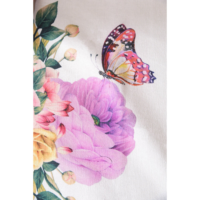 Tyris Floral 100% Cotton Tablecloth, 120"L x 60"W