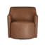 Fauteuil d'appoint pivotant rembourré Homepop - Similicuir cognac-1274173638