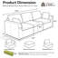 Canapé modulaire compressé en chenille de 107 po Moorebank-131373997