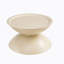 Ensemble de 2 tables rondes blanc laiteux avec plateau de table de bout polyvalent