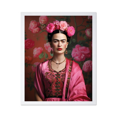 Portrait floral Frida Kahlo