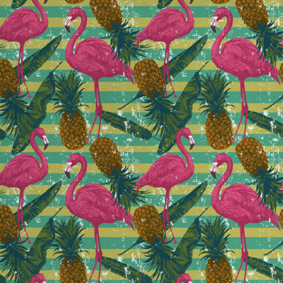 Tissu flamant rose