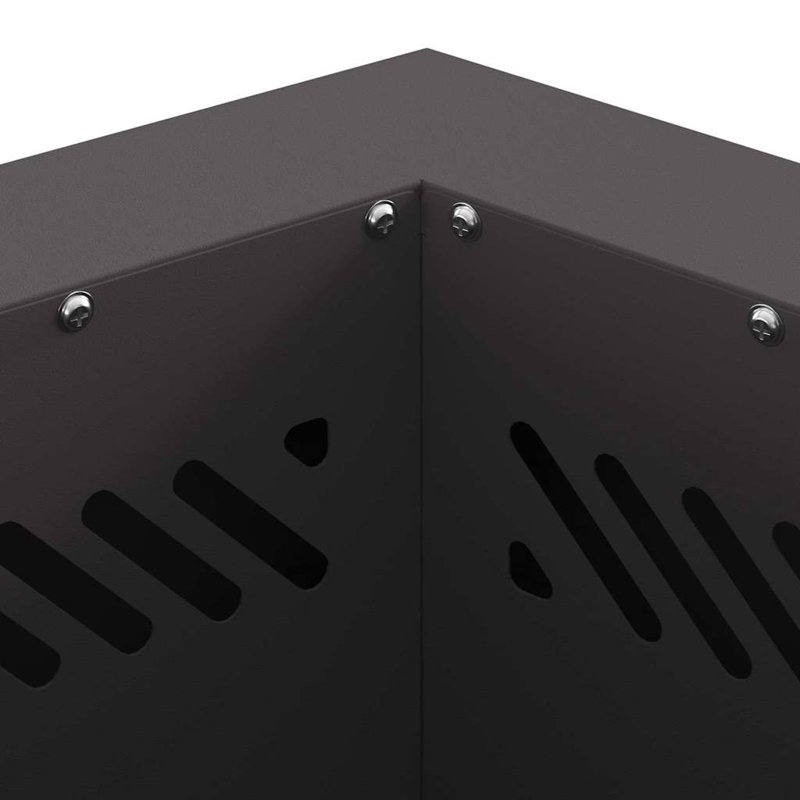 Modern Smokeless Fire Pit, 51cm H x 38cm W x 38cm D, Black