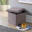 Peider 38cm Square Corduroy Fabric Storage Ottoman-927809110