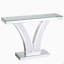 Table de vestibule en forme de V, table d'appoint en miroir, console